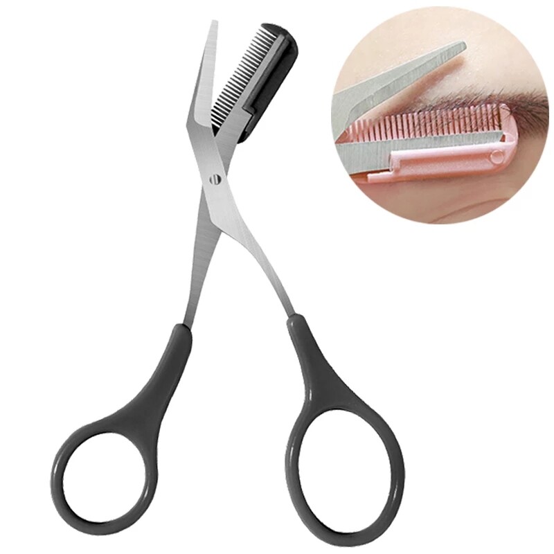 1pcs Face Eyebrow Trimmer Stainless Steel Eyebrow Shaping Shaver Grooming Brow Hair Remove Razor Women Makeup Tools