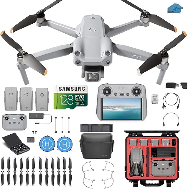 DJI Air 2S Fly More Combo with DJI-RC Controller Smart View - Drone Quadcopter UAV with 3-Axis Gimbal Camera, 5.4K Video