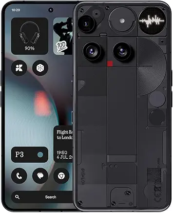 Nothing Phone (3) Cell Phone, 2025 New 5G Unlocked Phones 512GB, Android 15, Snapdragon 8s Gen4, AI Mobile Phones with Four 50MP Cameras & AMOLED Display, 5150mAh, Glyph Interface