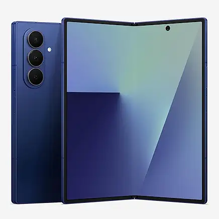 Samsung Galaxy Z Fold7 Cell Phone, 256GB AI Smartphone, Unlocked Android, AI Photo Edits, Large Screen, Long Battery Life, 2025, US 1 Yr Manufacturer Warranty, Blue Shadow