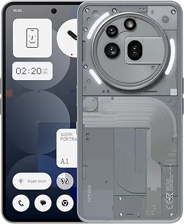 Nothing Phone (3a) Pro Smartphone, 6.77" 120Hz AMOLED Display, 50MP Front Camera, Snapdragon 7s Gen3 Processor, Bluetooth 5.4, IP64 Waterproof, 5000mAh,Dual Nano-SIM