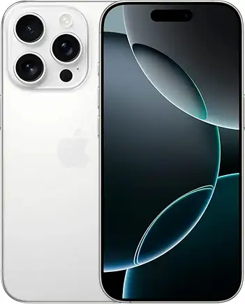 Apple iPhone 16 Pro, US Version, 256GB, White Titanium - Unlocked (Renewed)
